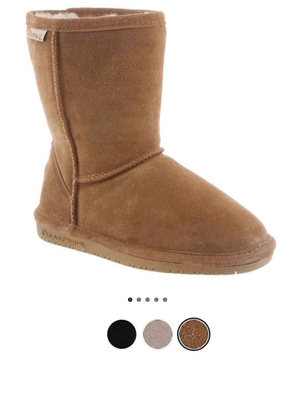 BearPaw Women's Chestnut Suede Shearling Boots
